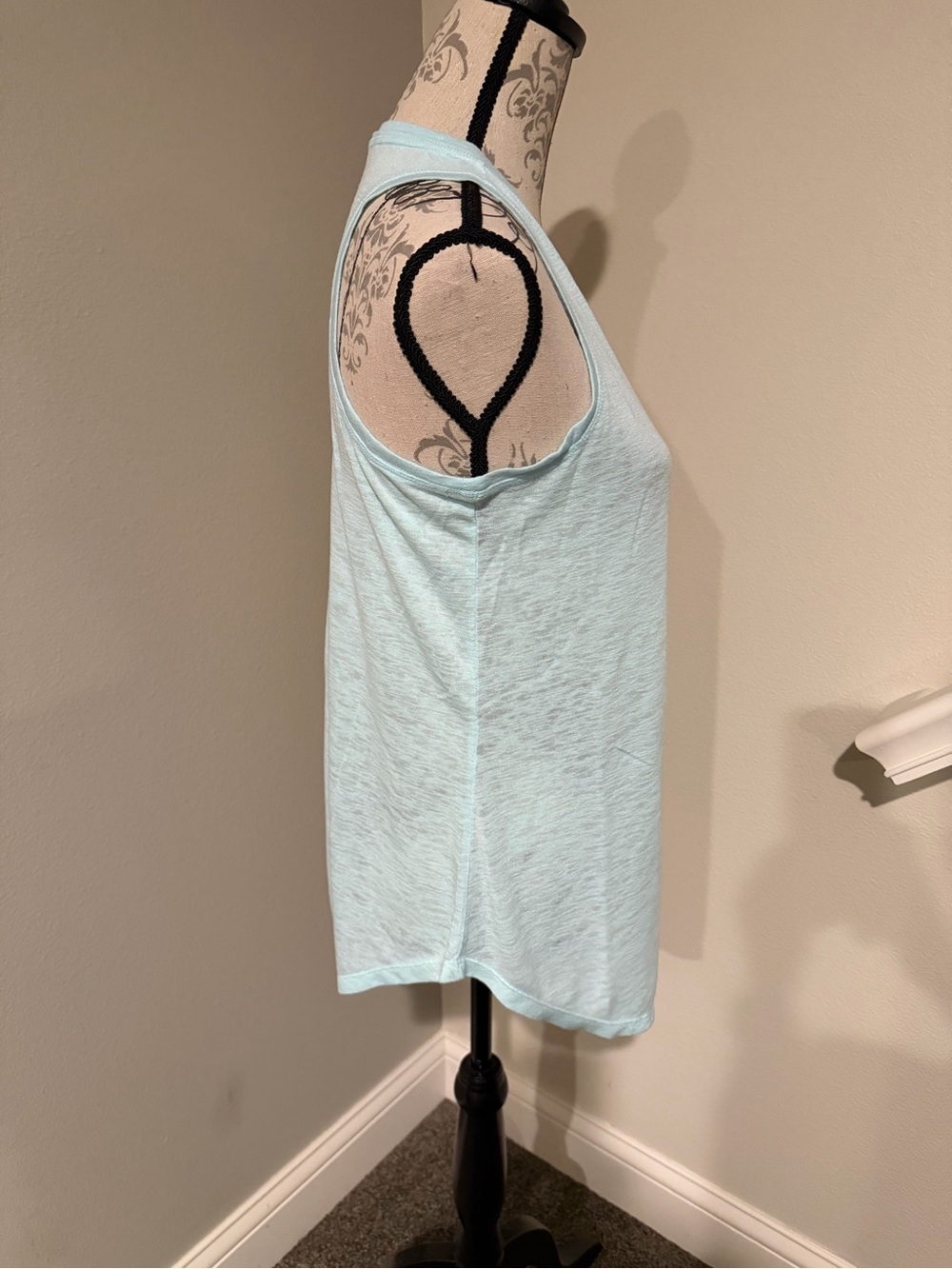 Athleta Breezy Tank, Icy Aqua Light Blue,  Racerback Tank Top Sz.M - Picture 2 of 5